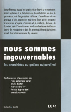 Couverture du livre : Nous sommes ingouvernables