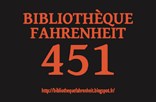 Affiche du site «Bibliothèque Fahrenheit 451».