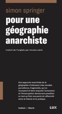 Livre Pour une géographie anarchiste