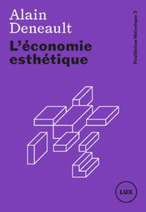 Couverture du livre : L'économie esthétique