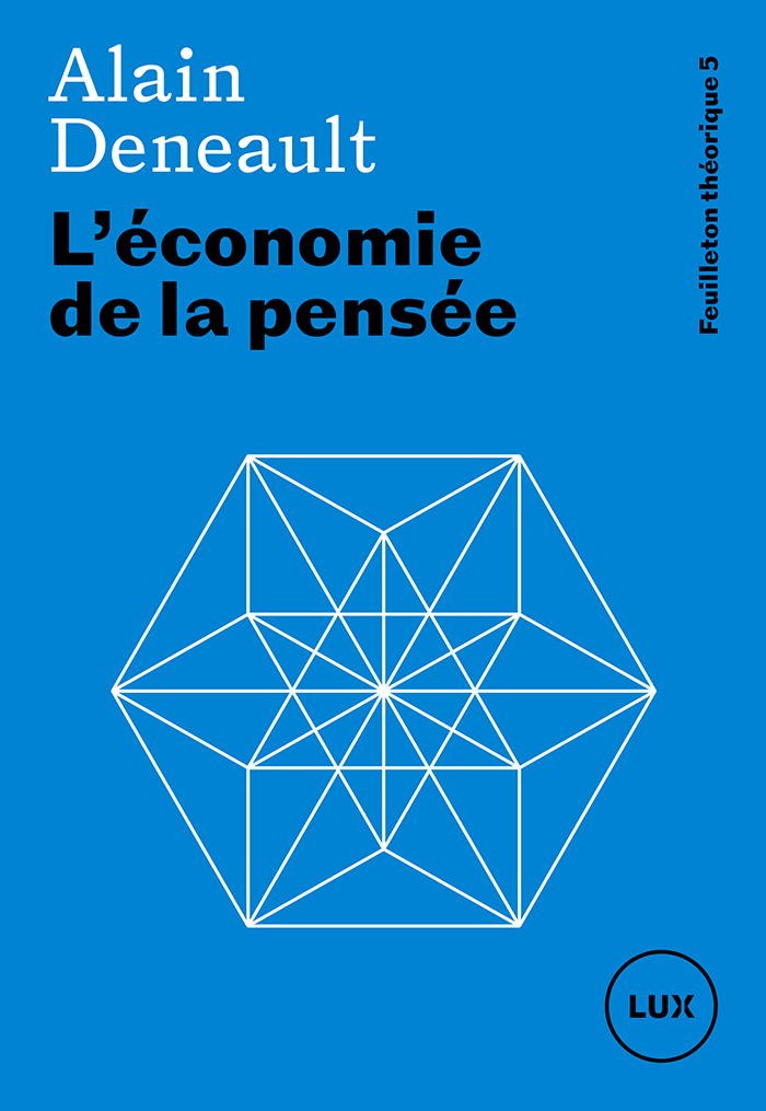Couverture du livre «L'économie de la pensée».