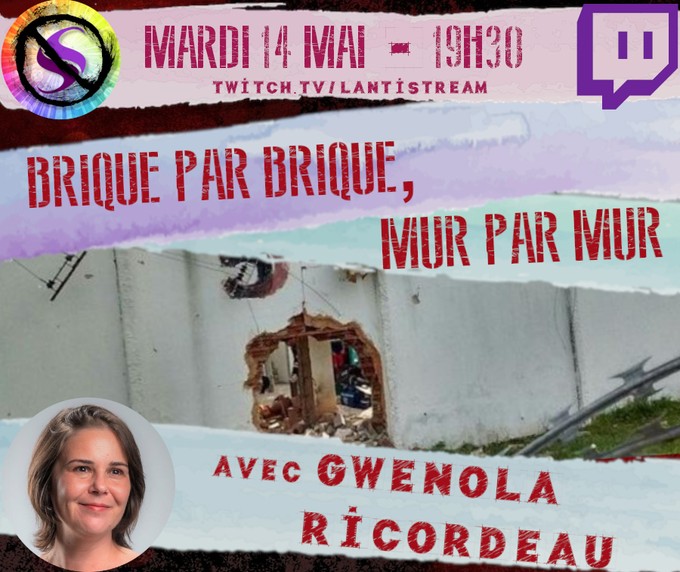 Affiche de l'événement du 14 mai avec Gwenola Ricordeau.