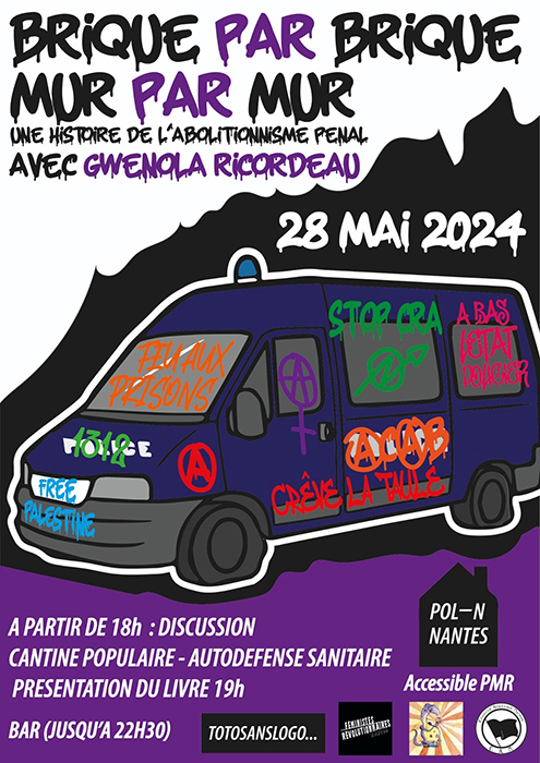 Affiche de l'événement du 28 mai avec Gwenola Ricordeau.