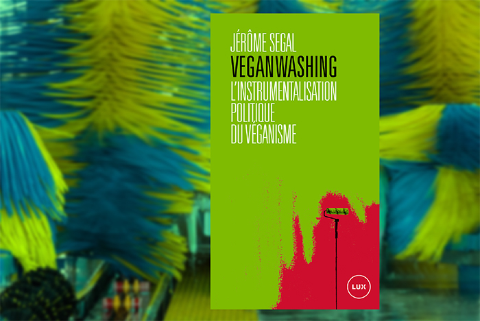 Montage graphique avec la couverture du livre «Veganwashing».