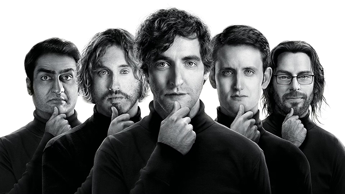 Photo montrant le visage des personnages de la série «Silicon Valley».