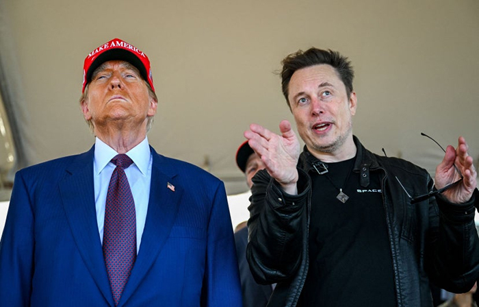 Photo de Donald Trump en compagnie d'Elon Musk.