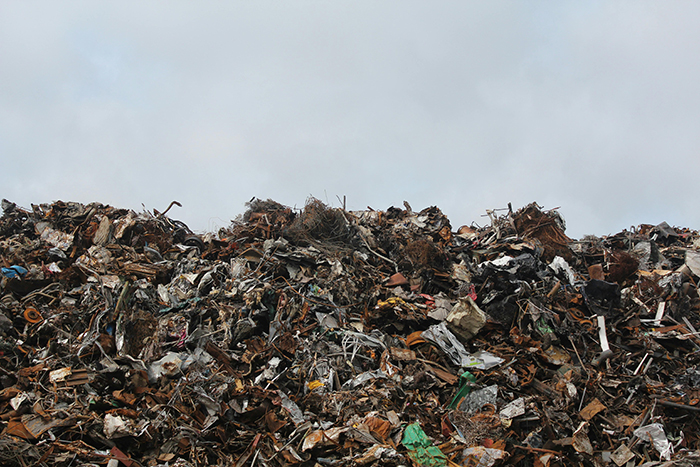 Photo d'un tas de déchets.