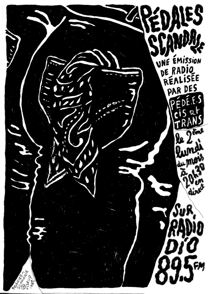 Affiche de l'émission «Pédales scandale».