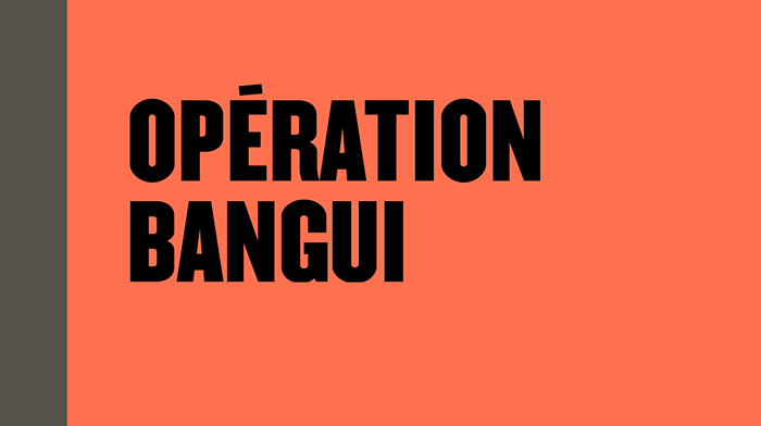 Détail de la couverture du livre «Opération Bangui».