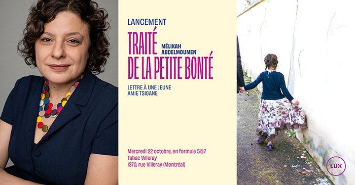 Affiche du lancement montréalais de Traité de la petites bonté