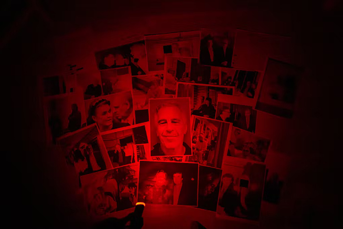 Image d’illustration reprenant des documents compris dans le dossier Jeffrey Epstein, publiés par le ministère américain de la Justice le 30 janvier 2026.