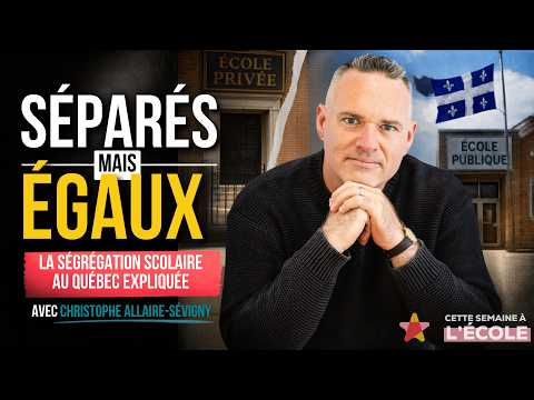 Montage d'une photo de Christyophe Allaire Sévigny et du titre «Séparés mais égaux».